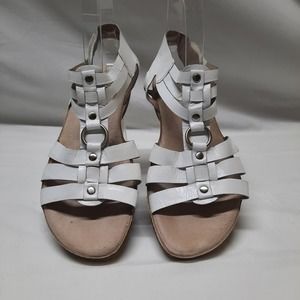 Pure sole Darla leather white ankle strap sandal 7